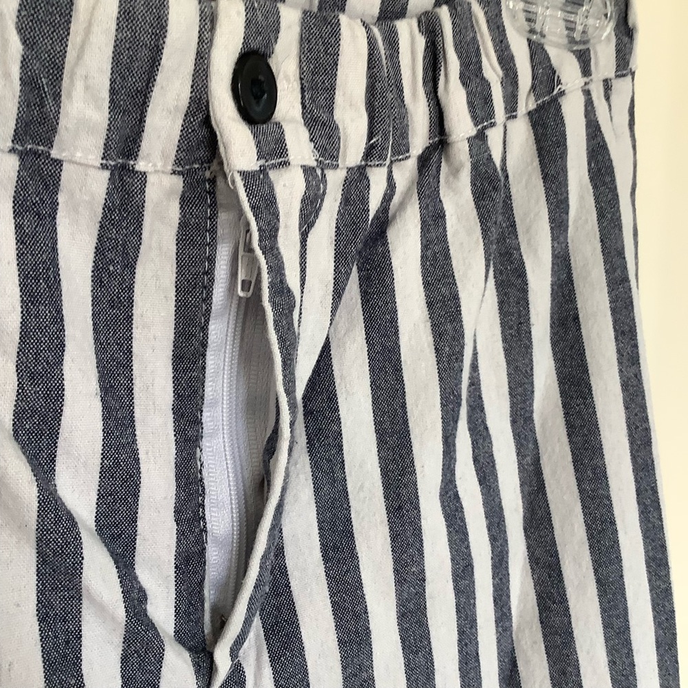 Brandy Melville Striped Cotton Stretch Crop Pants 24”x25” - Picture 2 of 11